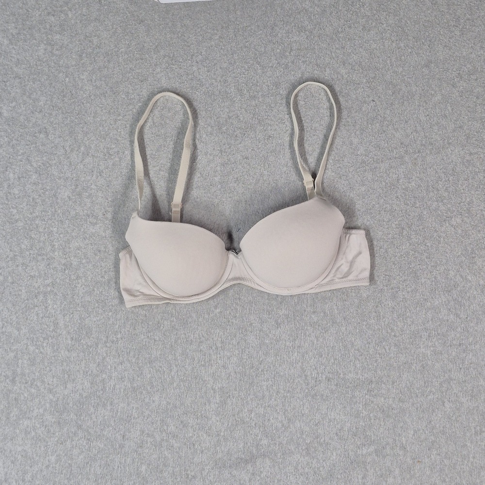 PINK Women Bra 32B Beige T Shirt Underwired‎ Strap Adjustable